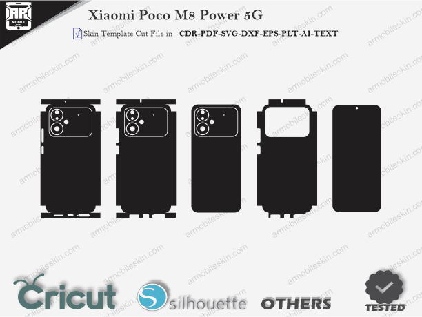 Xiaomi Poco M8 Power 5G Skin Template Vector Cut File