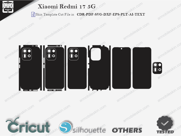 Xiaomi Redmi 17 5G Skin Template Vector Cut File