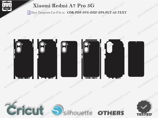 Xiaomi Redmi A7 Pro 5G Skin Template Vector Cut File