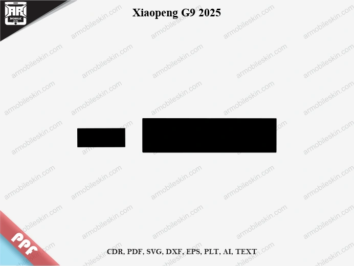 Xiaopeng G9 2025 Car Screen PPF Template Vector Cut File