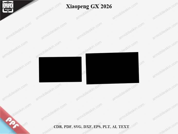 Xiaopeng GX 2026 Car Screen PPF Template Vector Cut File