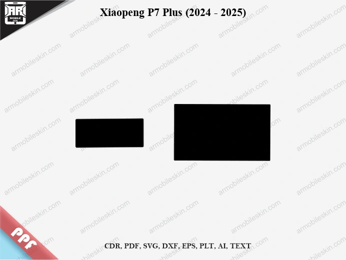 Xiaopeng P7 Plus (2024 – 2025) Car Screen PPF Template Vector Cut File
