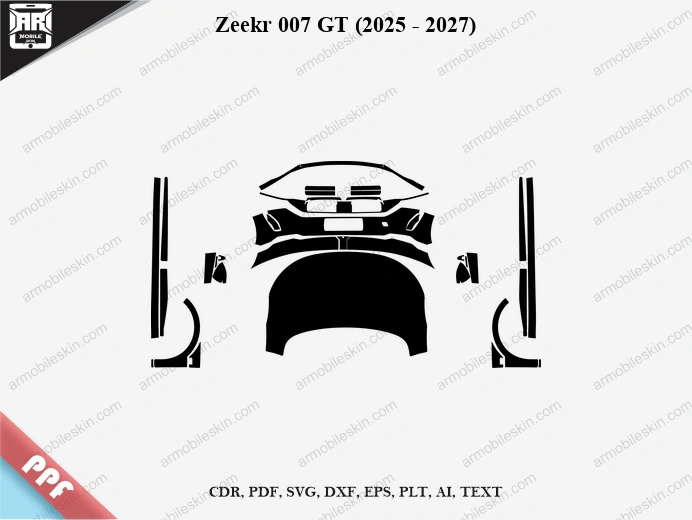 Zeekr 007 GT (2025 - 2027) Car Exterior Front PPF Template