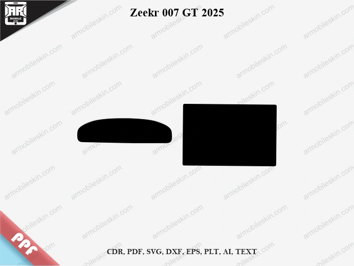 Zeekr 007 GT 2025 Car Screen PPF Template Vector Cut File