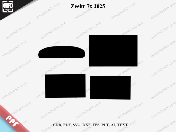 Zeekr 7x 2025 Car Screen PPF Template Vector Cut File