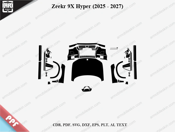 Zeekr 9X Hyper (2025 - 2027) Car Exterior Front PPF Template