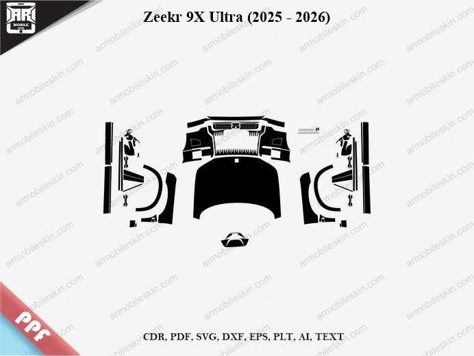 Zeekr 9X Ultra (2025 - 2026) Car Exterior Front PPF Template