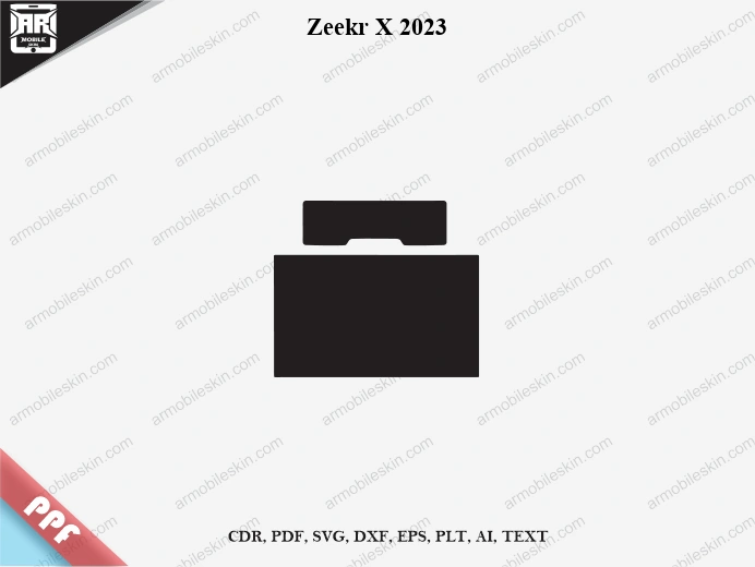 Zeekr X 2023 Car Screen PPF Template Vector Cut File