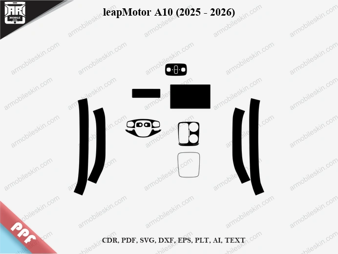 leapMotor A10 (2025 – 2026) Car Interior PPF Template